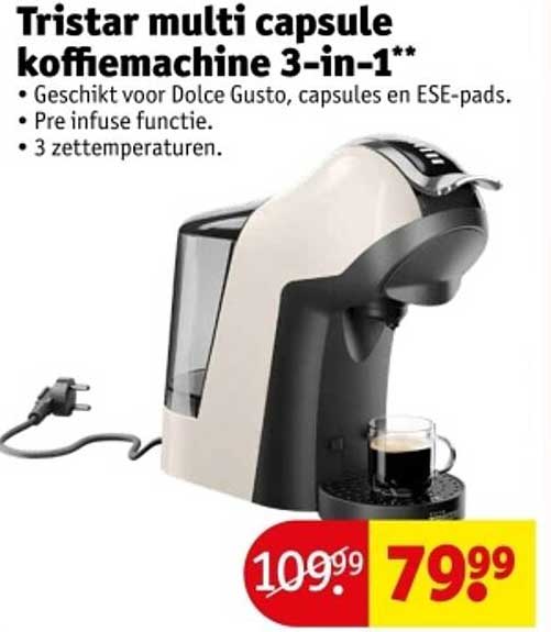Tristar multi capsule koffiemachine 3-in-1**