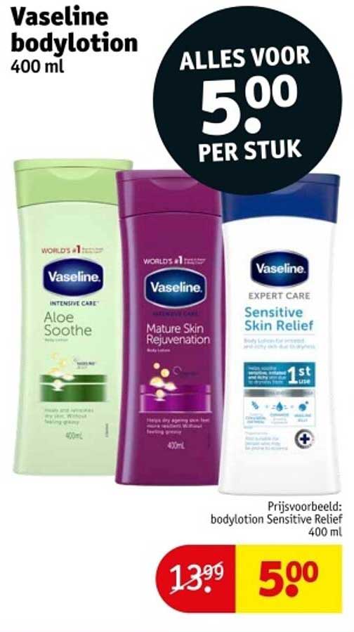 Vaseline bodylotion 400 ml voor slechts €5,00 per stuk
