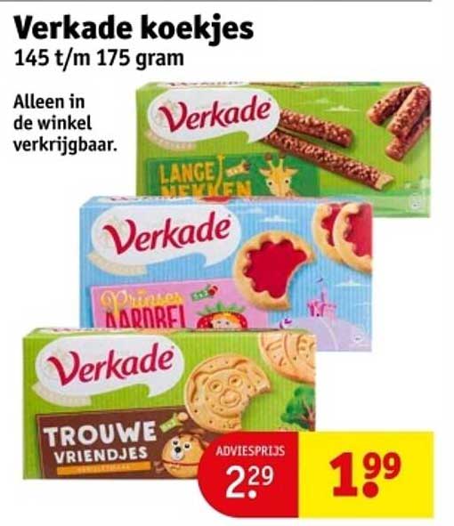 Verkade koekjes 145 t/m 175 gram