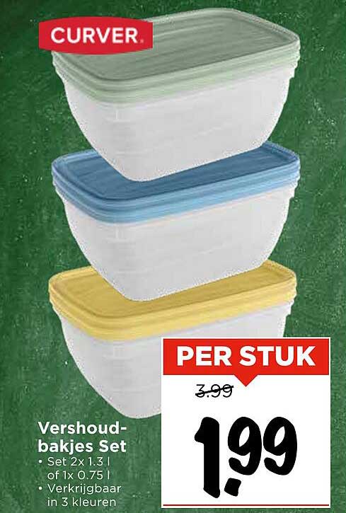 Vershoud-bakjes Set