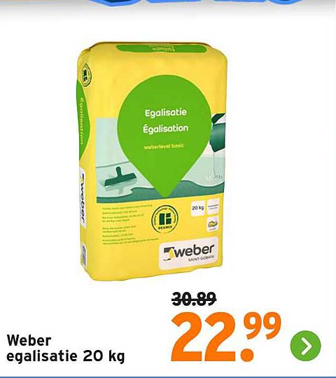 Weber egalisatie 20 kg