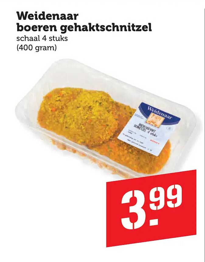 Weidenaar boeren gehaktschnitzel
