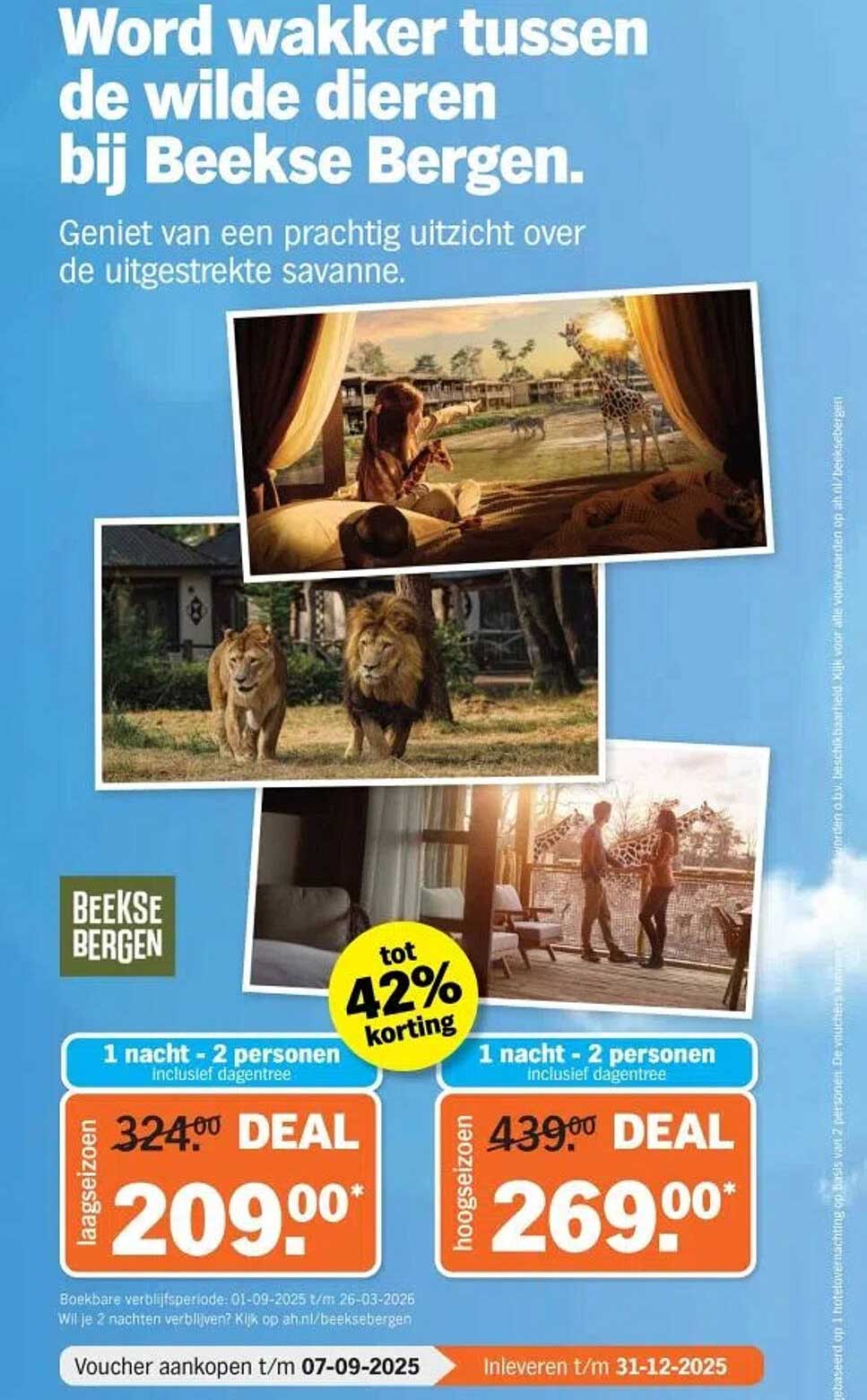 Word wakker tussen de wilde dieren bij Beekse Bergen.