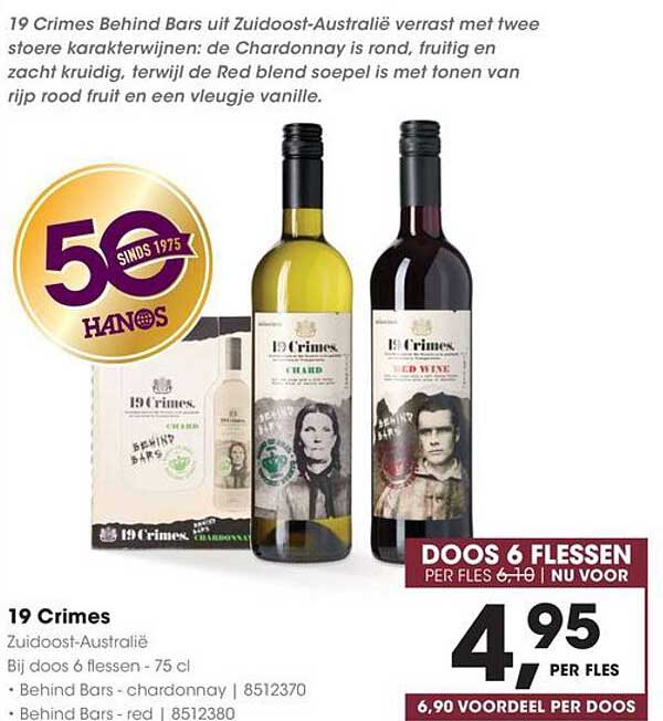 19 Crimes - Chardonnay en Red Wine