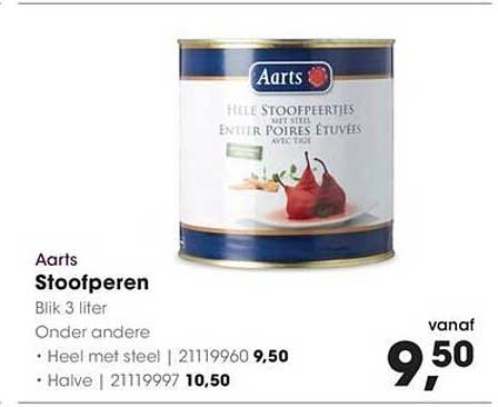 Aarts Stoofperen Blik 3 liter