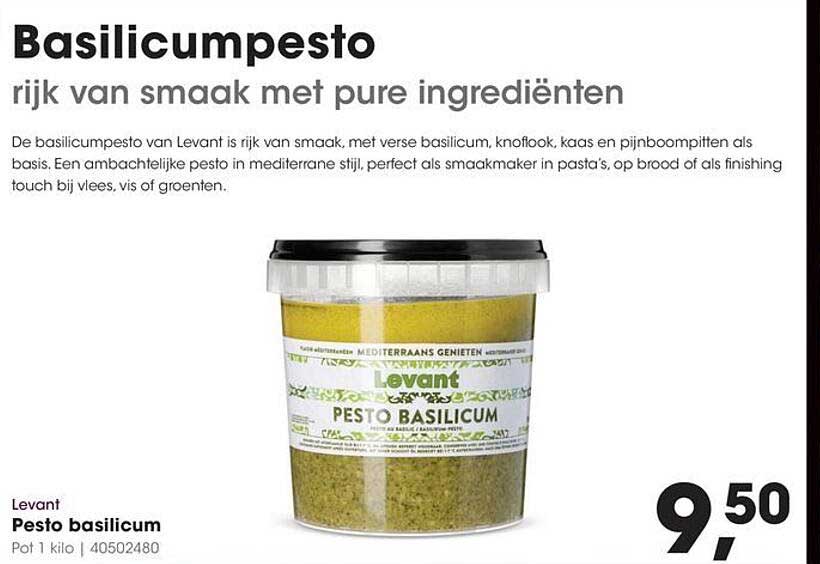 Basilicum pesto rijk van smaak met pure ingrediënten