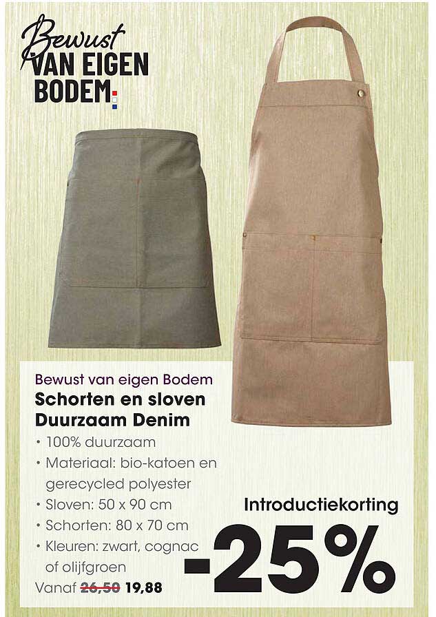 Bewust van eigen Bodem Schorten en sloven Duurzaam Denim