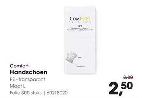 Comfort Handschoen PE - transparant Maat L