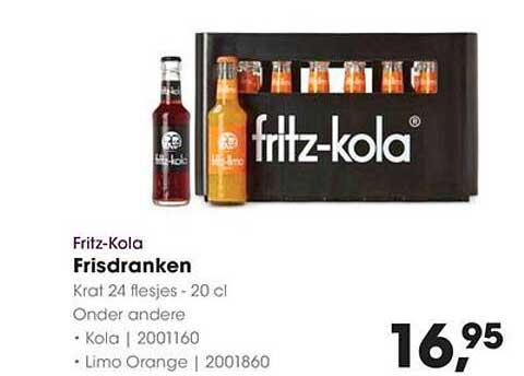 Fritz-Kola Frisdranken Krat 24 flesjes - 20 cl