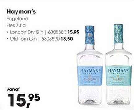 Hayman's London Dry Gin en Old Tom Gin 70 cl