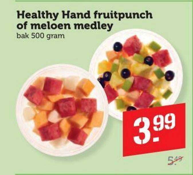 Healthy Hand fruitpunch of meloen medley bak 500 gram