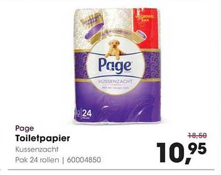 Page Toiletpapier Kussenzacht Pak 24 rollen