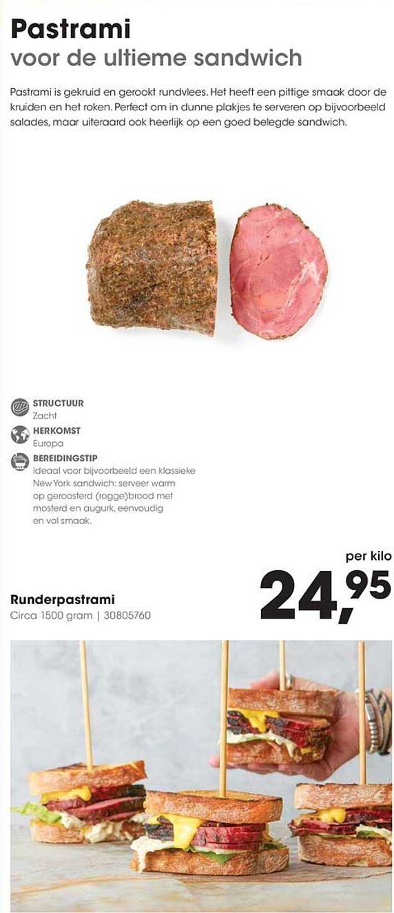 Pastrami voor de ultieme sandwich