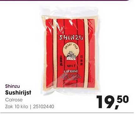 Shinzu Sushi Rijst Calrose 10 kilo