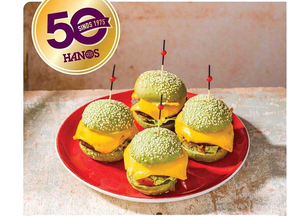 Speciaal in de HANOS-folder: Groene Burgers met Kaas!