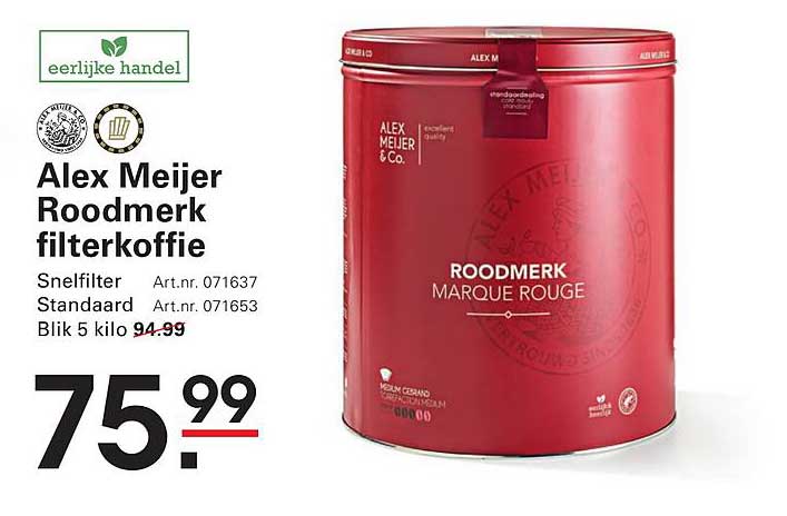 Alex Meijer Roodmerk filterkoffie