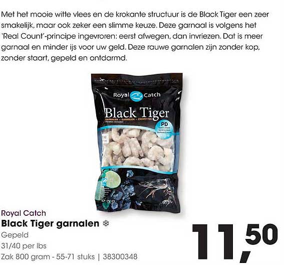 Black Tiger garnalen Gepeld