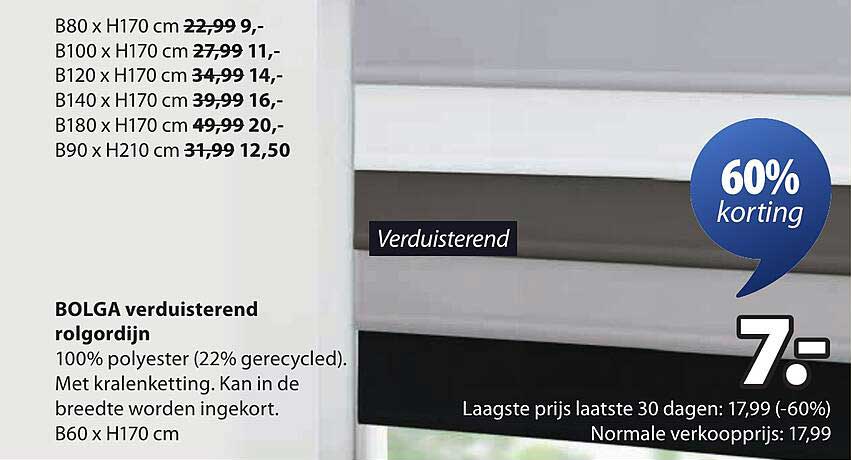 BOLGA verduisterend rolgordijn