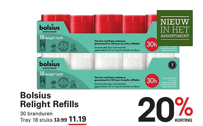 Bolsius Relight Refills