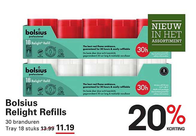 Bolsius Relight Refills