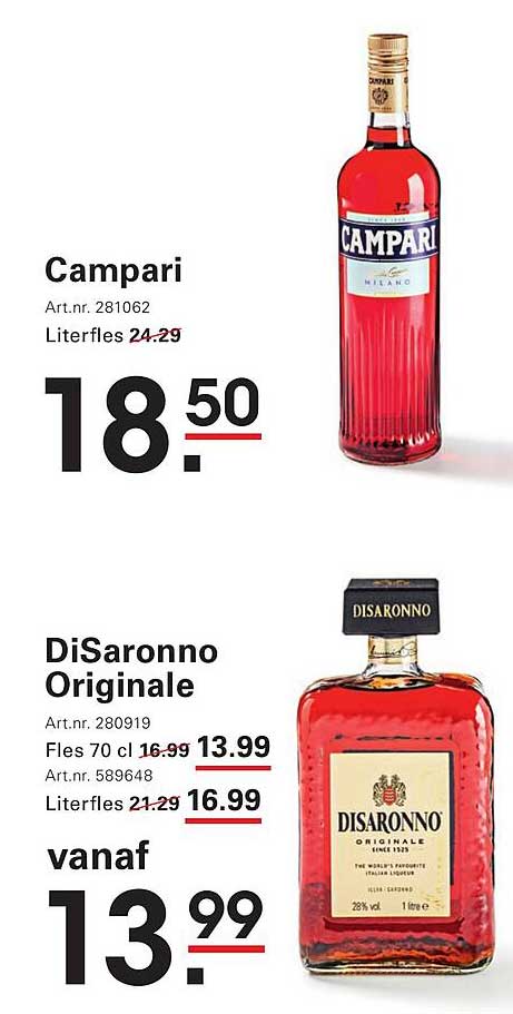 Campari en DiSaronno Originale
