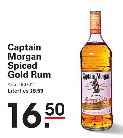Captain Morgan Spiced Gold Rum Literfles