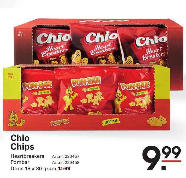 Chio Chips Heartbreakers Pombar Doos 18 x 30 gram