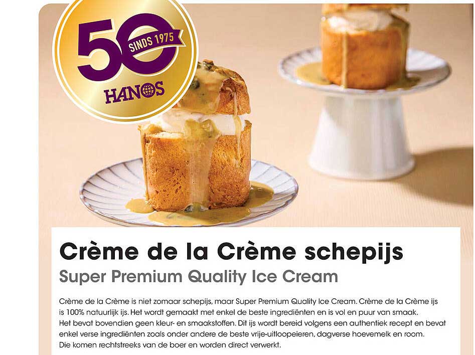 Crème de la Crème schepijs Super Premium Quality Ice Cream