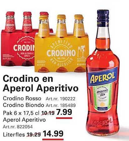 Crodino en Aperol Aperitief