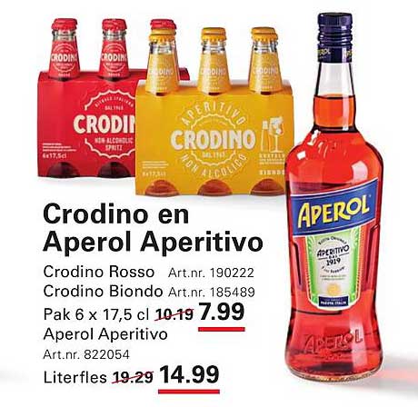 Crodino en Aperol Aperitivo