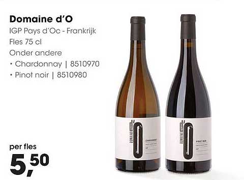 Domaine d'O IGP Pays d'Oc - Fles 75 cl
