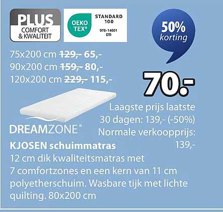 DREAMZONE KJOSEN schuimmatras