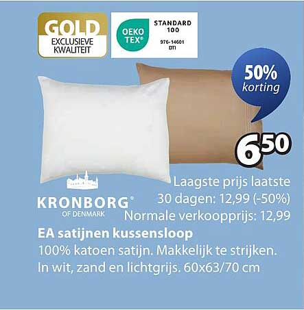 EA satijnen kussensloop KRONBORG