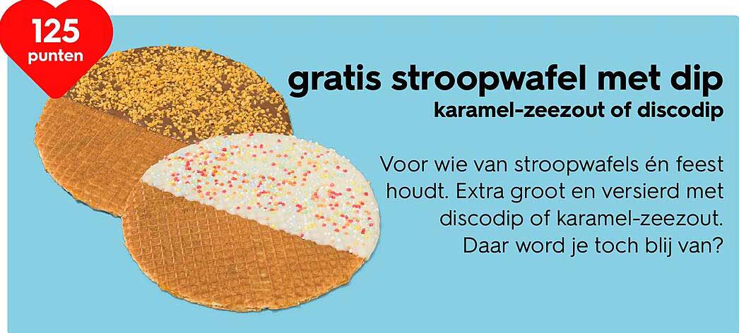 gratis stroopwafel met dip