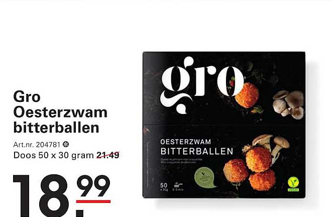 Gro Oesterzwam bitterballen