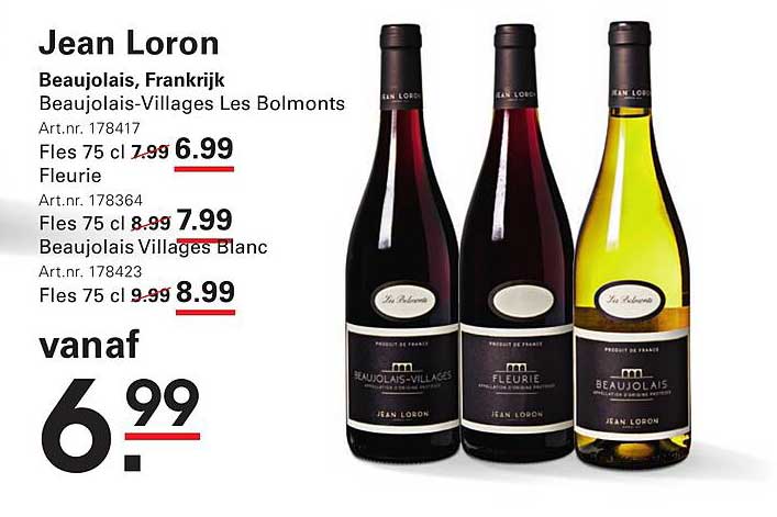 Jean Loron Beaujolais, Frankrijk - Fles 75 cl vanaf 6.99