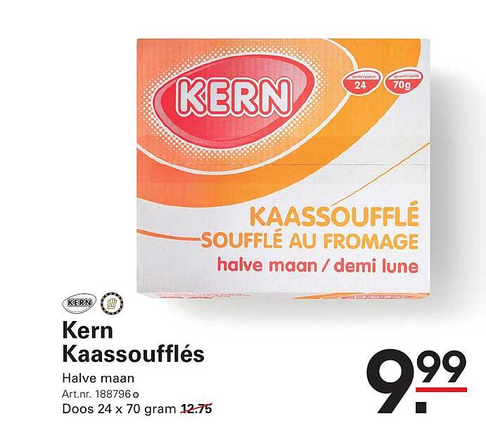 Kern Kaassoufflés Halve maan 24 x 70 gram