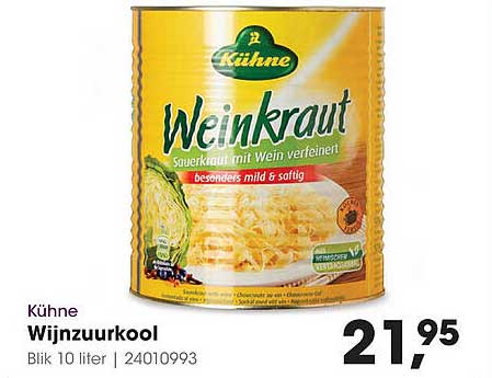 Kühnе Wijnzuurkool Blik 10 liter