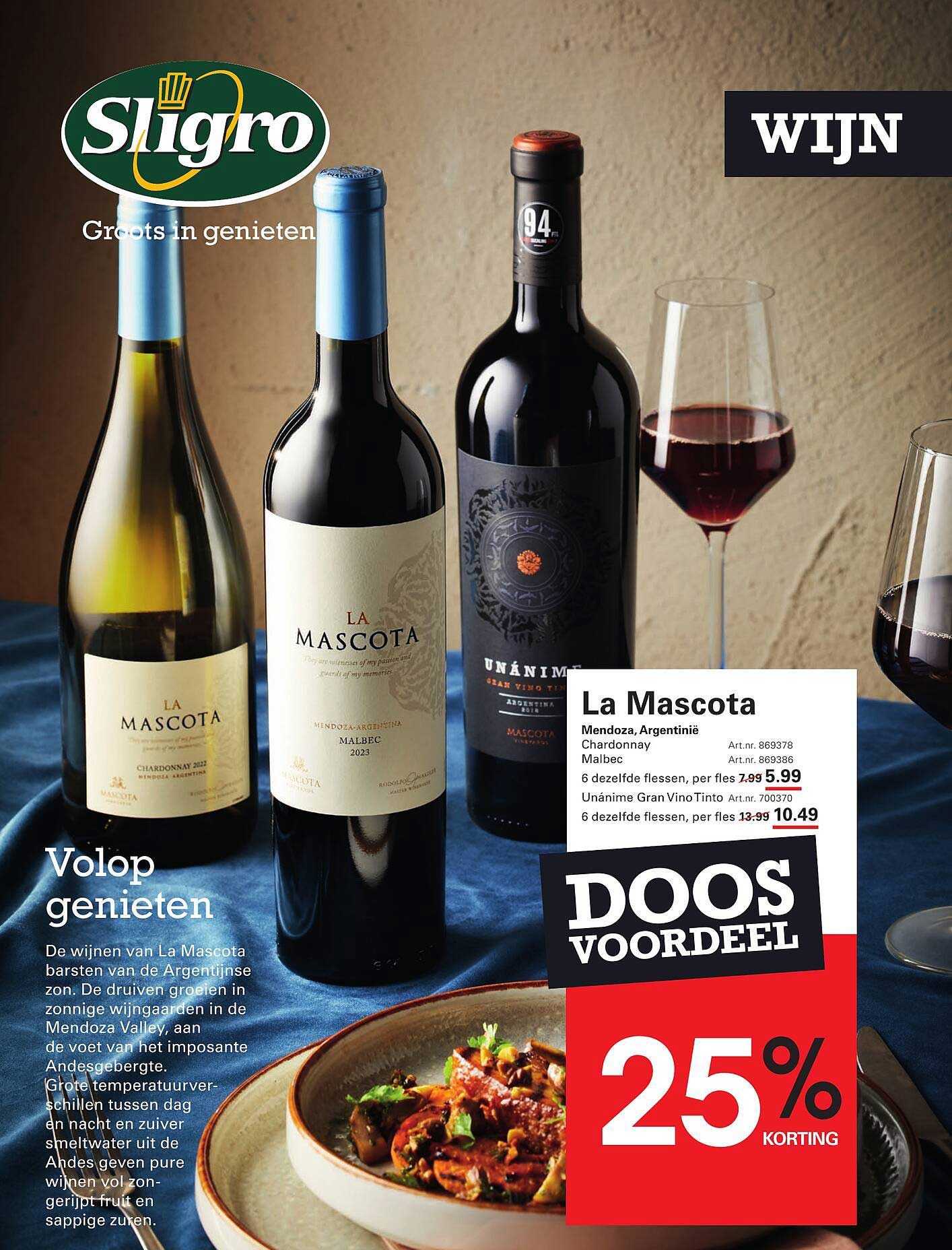 La Mascota Wijnen - Doos Voordeel 25% korting
