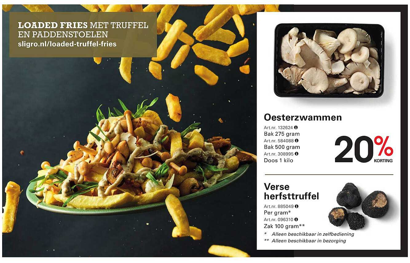 Loaded Fries met Truffel en Paddenstoelen