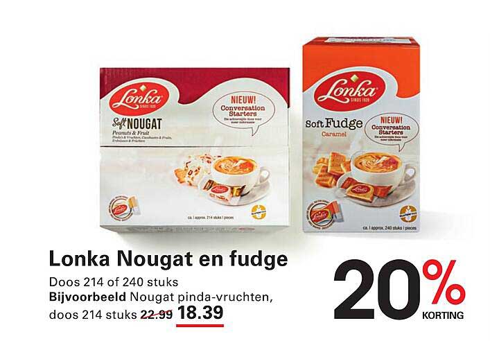Lonka Nougat en fudge