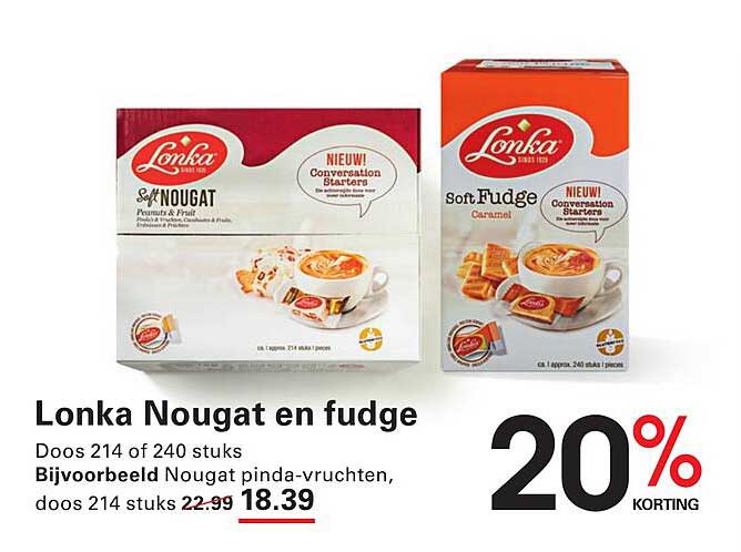 Lonka Nougat en fudge
