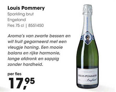 Louis Pommery Sparkling brut Engeland Fles 75 cl