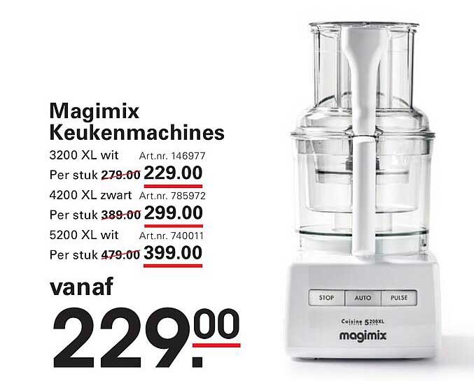 Magimix Keukenmachines 3200 XL wit per stuk 229.00