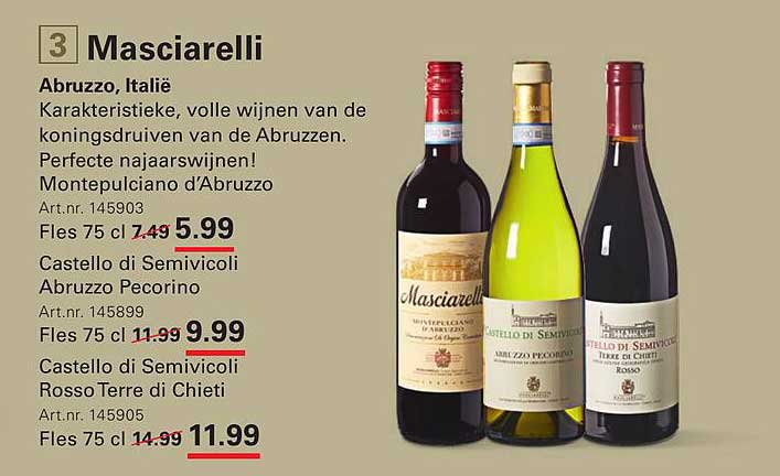 Masciarelli Montepulciano d'Abruzzo 75 cl van 7.49 voor 5.99