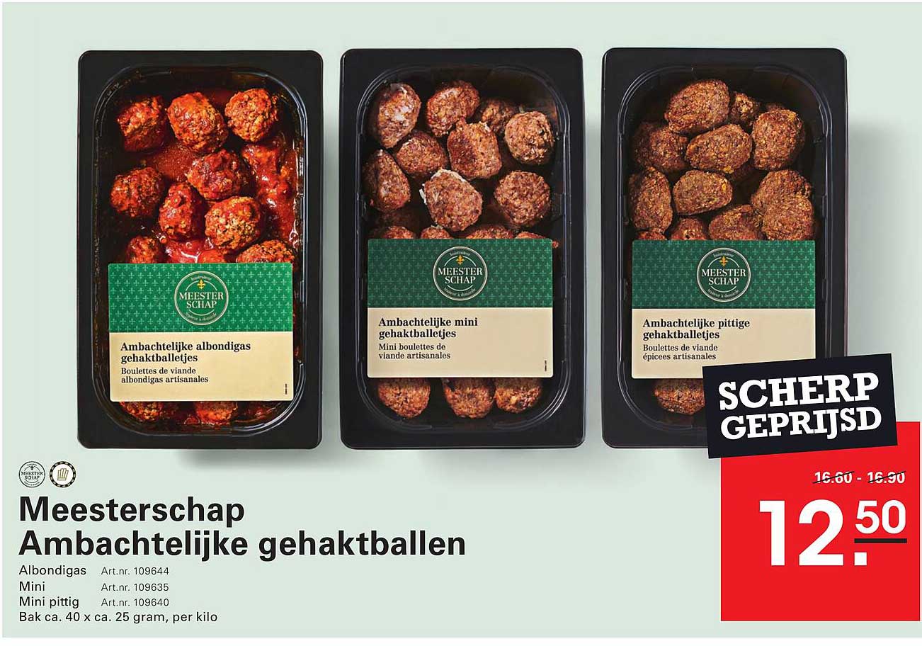 Meesterschap Ambachtelijke gehaktballen