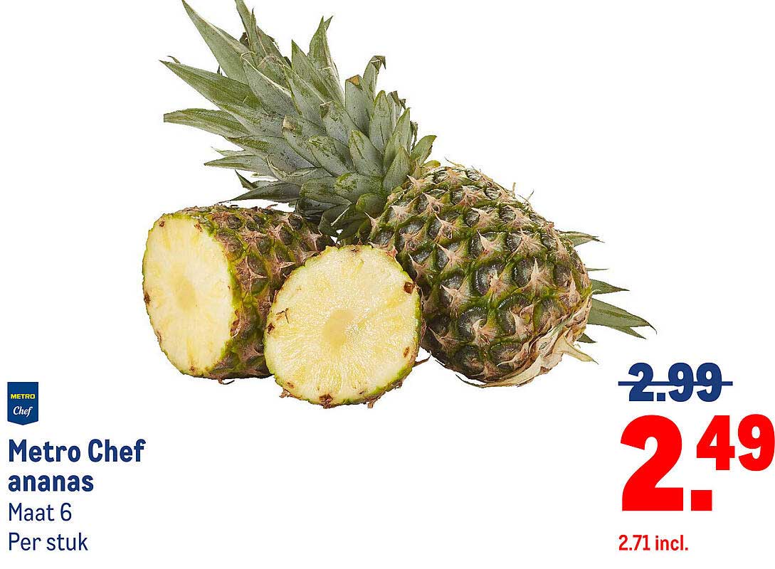 Metro Chef ananas Maat 6 Per stuk