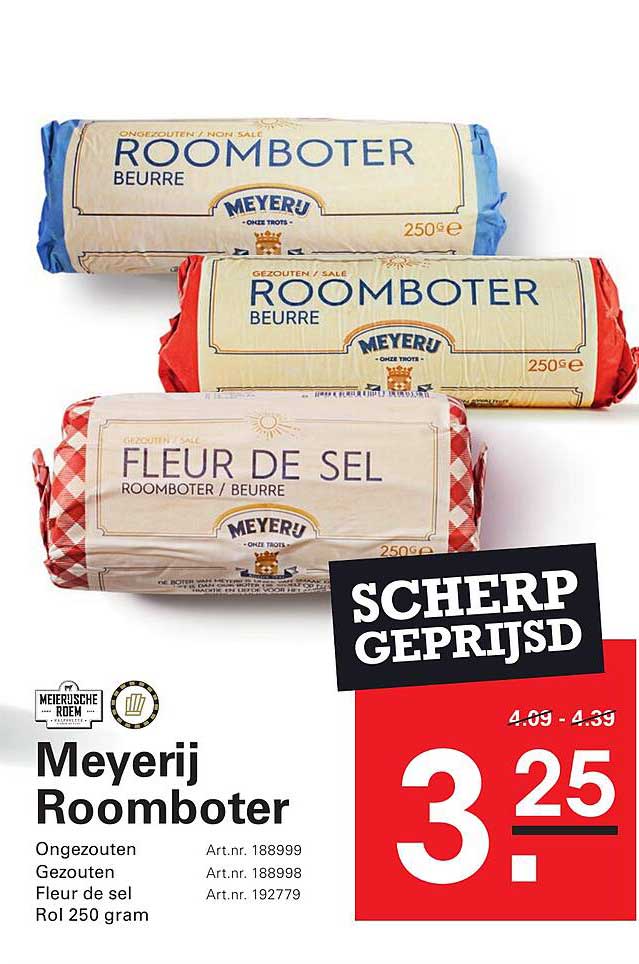 Meyerij Roomboter 250 gram