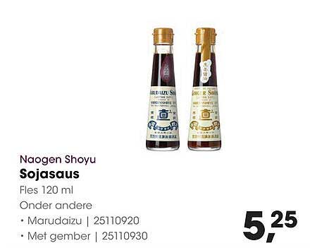 Naogen Shoyu Sojasaus Fles 120 ml