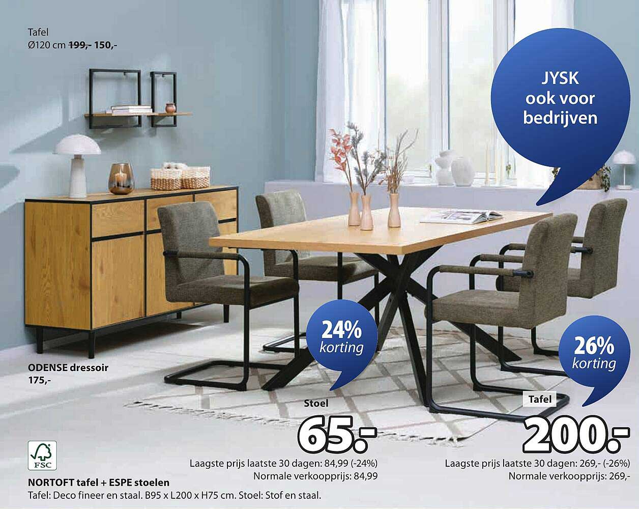 NORTOFT tafel + ESPE stoelen